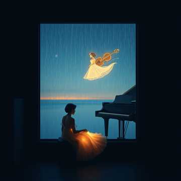 黄昏裙摆与星海