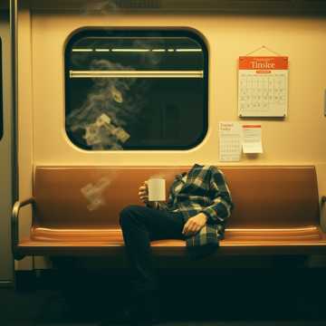 格子衬衫的褶皱