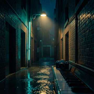 凌晨三点钟的街灯