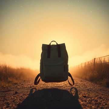 远行的帆布书包