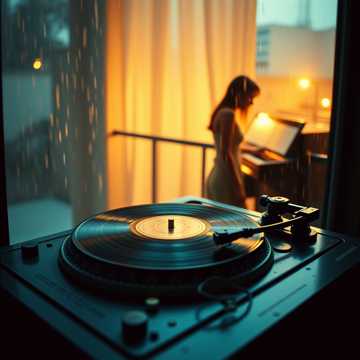 旧唱机的雨声