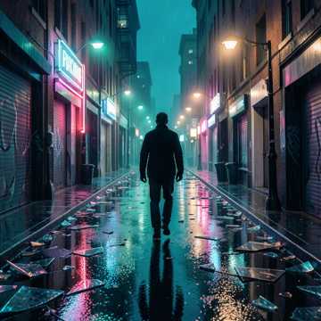 霓虹碎了一地