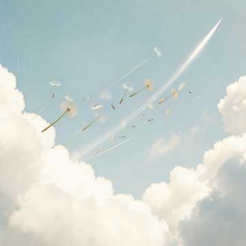 蒲公英在云上飞