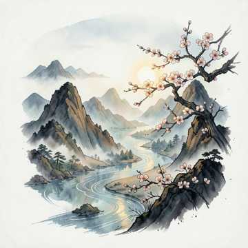 墨泼山河醉花间