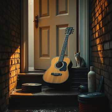 木吉他低语着旧街巷