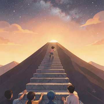 石阶上的小膝盖