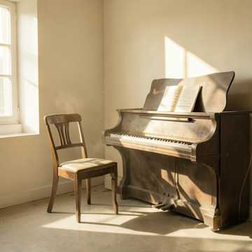 旧钢琴没落灰