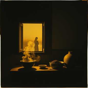 那碗映着人影的饭