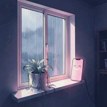 雨声敲进空房间