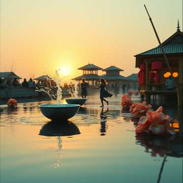 来德宏过泼水节