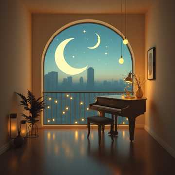 她的睫毛沾着星光