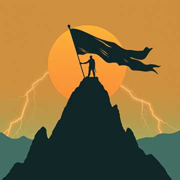 把旗帜插进云层