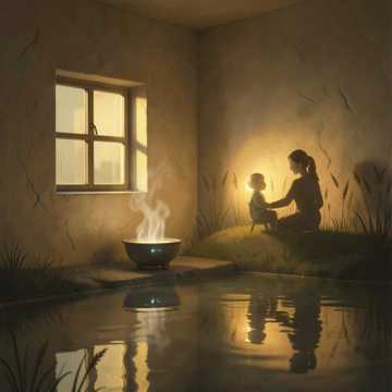 那碗映着人影的饭