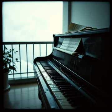 旧钢琴下雨了