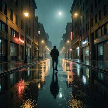 路灯与影子对饮