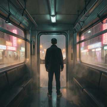 地铁末班的窗外风