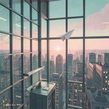 辞职信叠成纸飞机