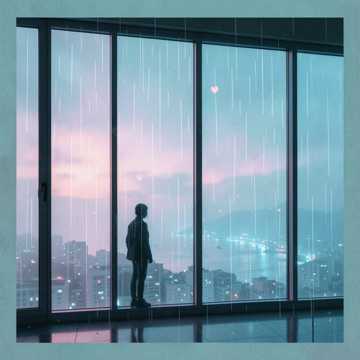 雨滴敲窗的夜
