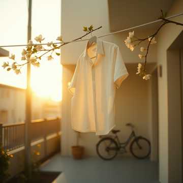 白衬衫上的花香