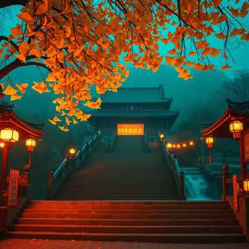 国清寺下见年轻的你