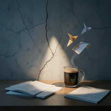 光在裂缝里写了一半的诗