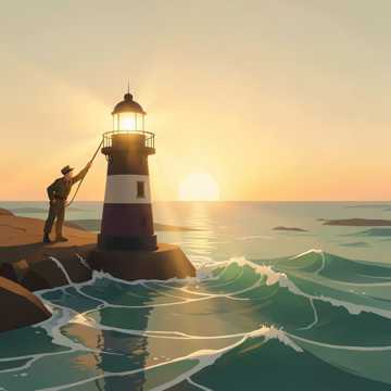 守灯塔的牧风人