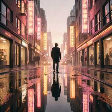 路灯下敬黄昏