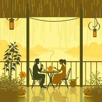 泼茶笑称桂花风