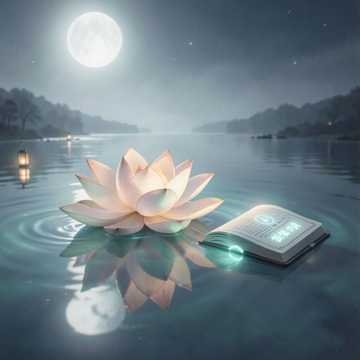 莲花在呼吸上漂浮