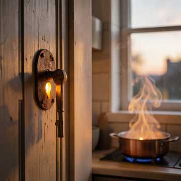 钥匙留在旧门环