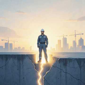 水泥裂缝里的光