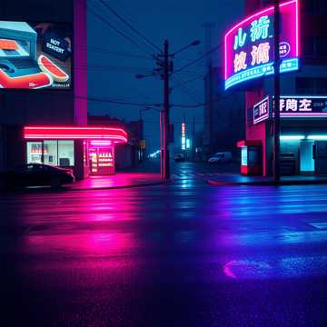 积水倒映广告牌