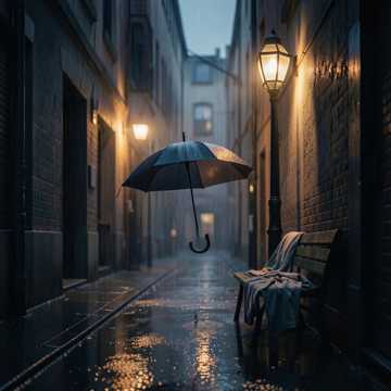 空杯沿滴雨