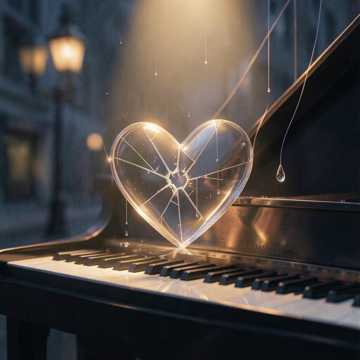 玻璃扎进胸口里