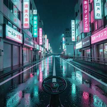 真夜中のネオン