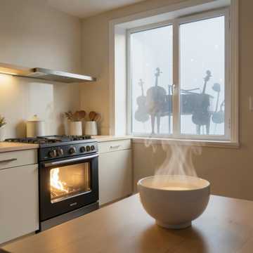 白瓷碗底的暖粥