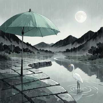 青石雨落待月明