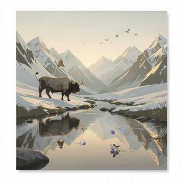 山雀衔着格桑花