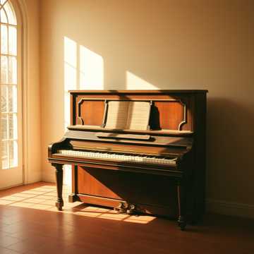 褪色的旧钢琴