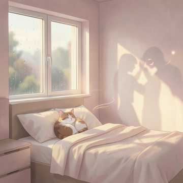 晨光贴在你睫毛上