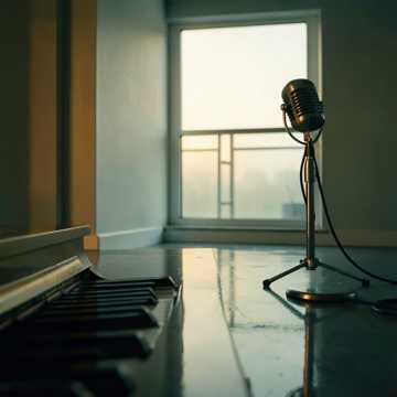 钢琴键上未干雨