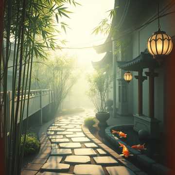 竹影摇春