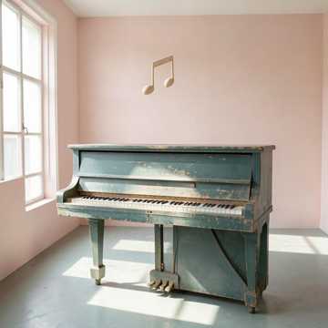 旧钢琴褪色的键