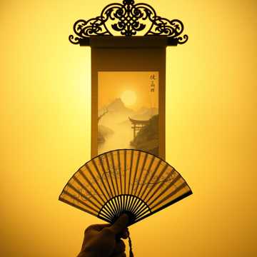 团扇低垂映山河