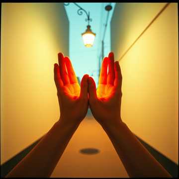 路灯烫着两颗心跳