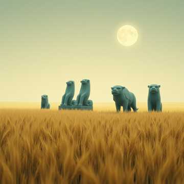 《麦田里的石像生》