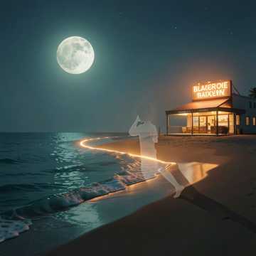 七年的弧形海岸