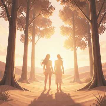 胡杨暮色酿晚风