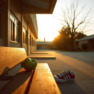 咬过的半颗青苹果