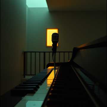 钢琴键上未干雨